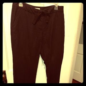 JCrew navy linen dress pants